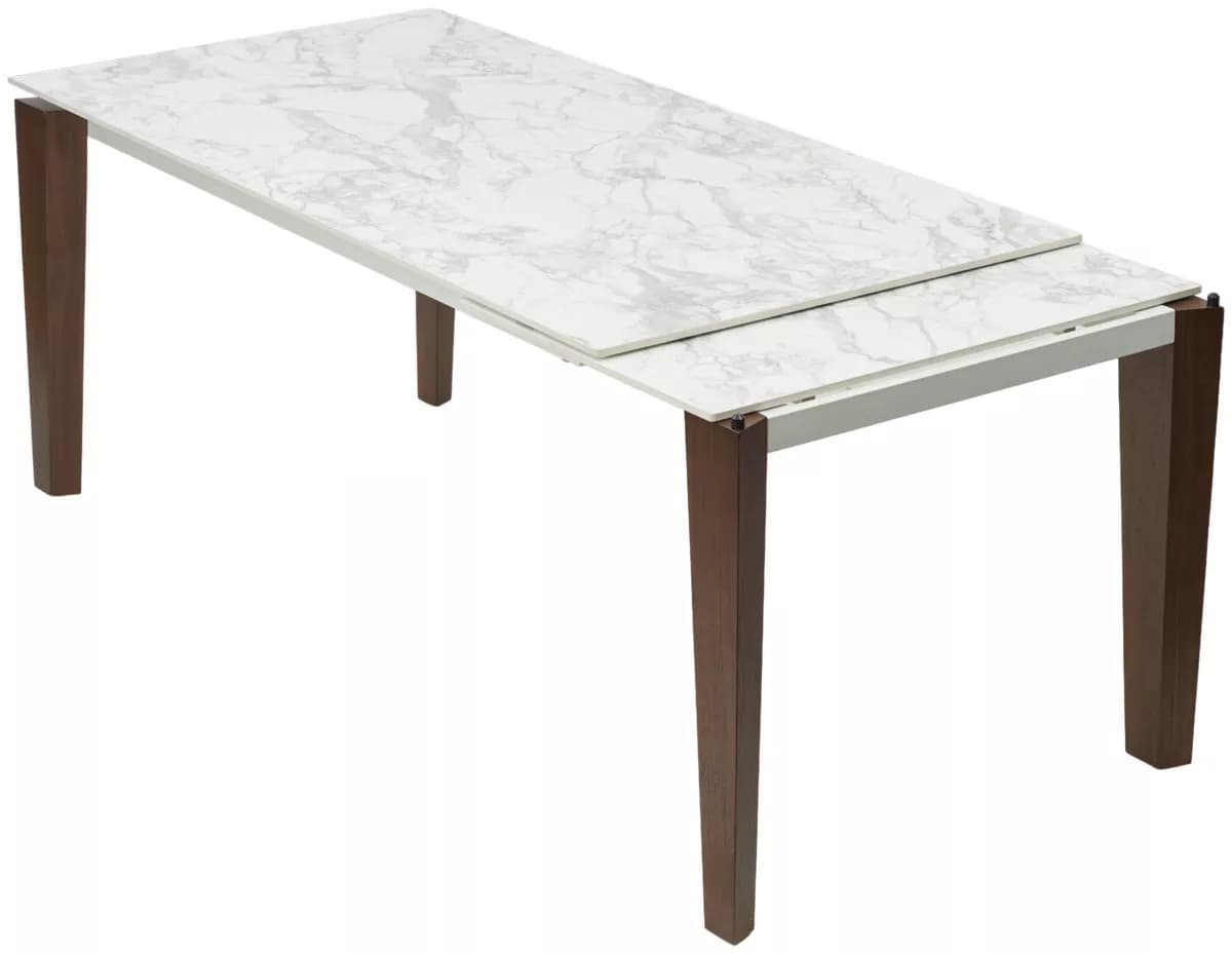 Стол ЭЗМИР (ESMIR) 180 цвет АРАБЕСКАТО (MATTE ARABESCATO SOLID CERAMIC) / ОРЕХ, ®DISAUR — фото 12