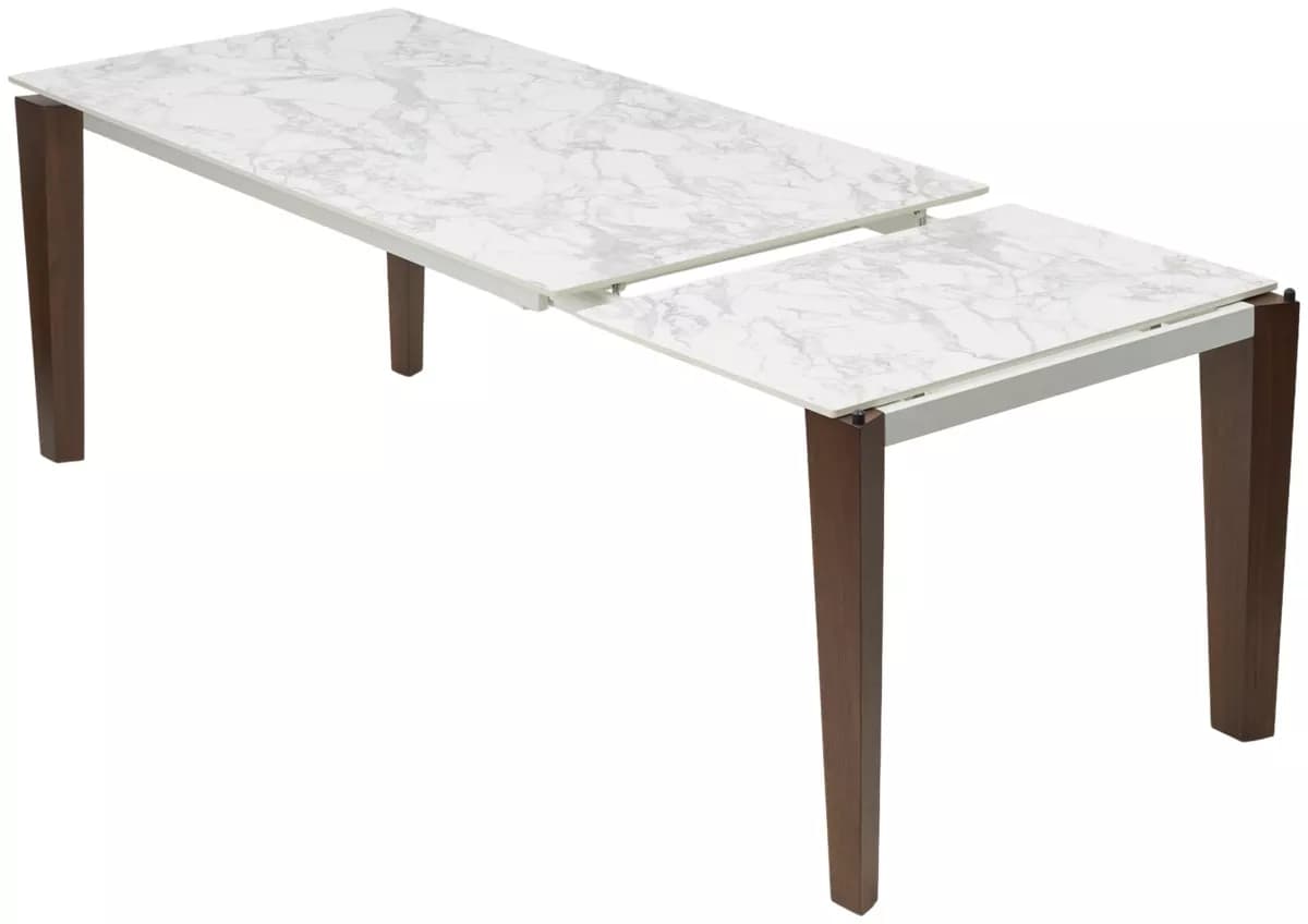Стол ЭЗМИР (ESMIR) 180 цвет АРАБЕСКАТО (MATTE ARABESCATO SOLID CERAMIC) / ОРЕХ, ®DISAUR — фото 13